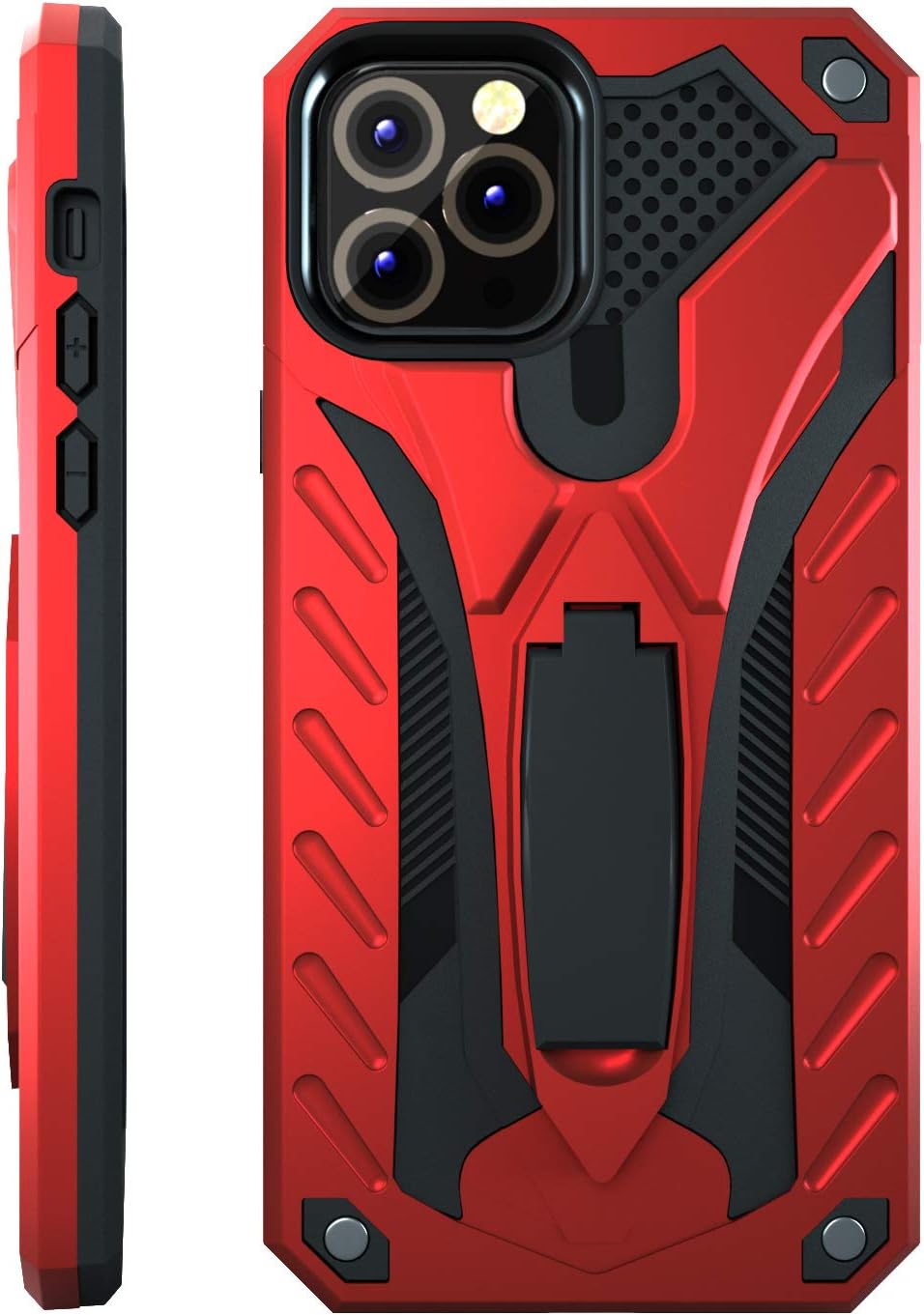 Kitoo Designed for iPhone 11 Pro Max Case with Kickstand, Military Grade 12ft. Drop Tested - Red