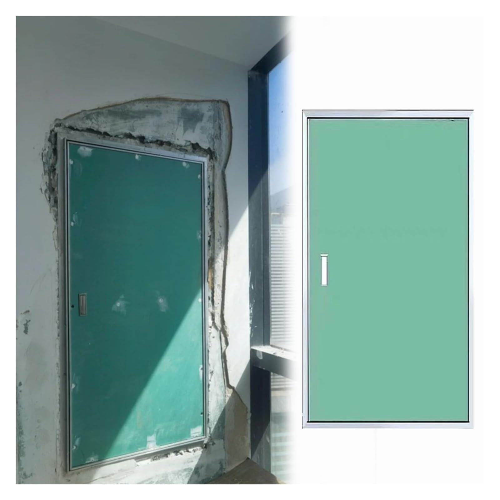 panel de acceso Panel De Acceso Personalizable De Yeso Laminado, Puerta De Inspección Eléctrica Para Fontanería Con Manilla, Para Boca De Incendio(80x120cm/31.5x47.2in)