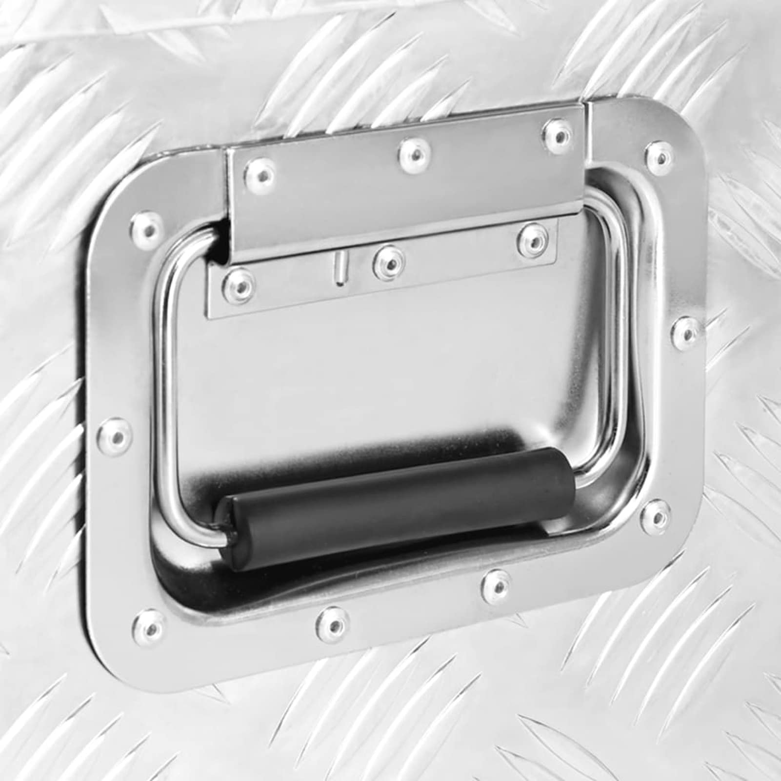 ShGaxin Aluminiowa skrzynka narzędziowa, metalowa skrzynka narzędziowa, skrzynka narzędziowa, aluminiowa obudowa, srebro 70x31x27 cm