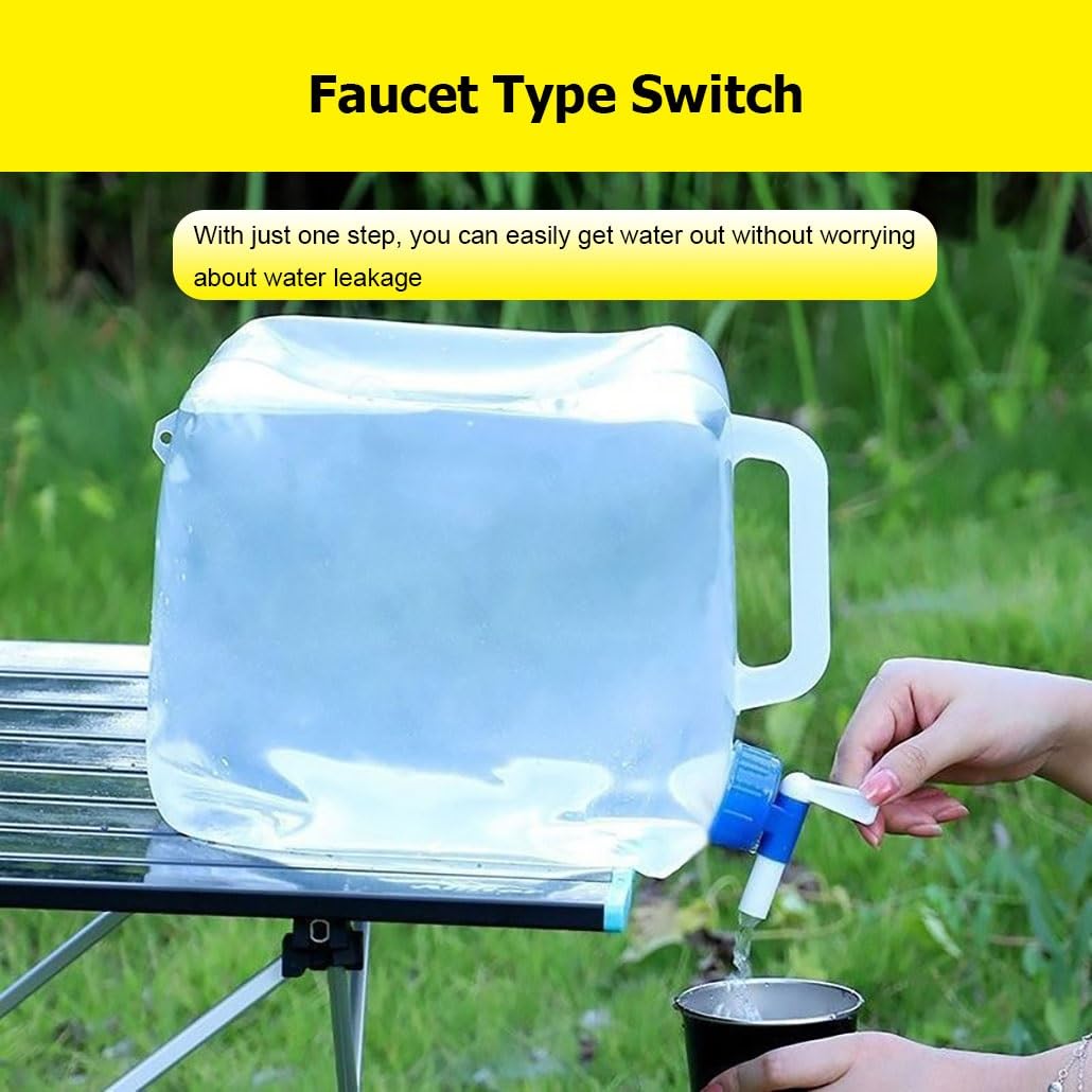Faltbarer Wassereimer | Zusammenklappbarer und tragbarer Wasserbehälter | Wassertank für Camping, Wandern, Angeln, Klettern, Picknick, Grillen, Reisen, Outdoor-Aktivitäten usw. | B
