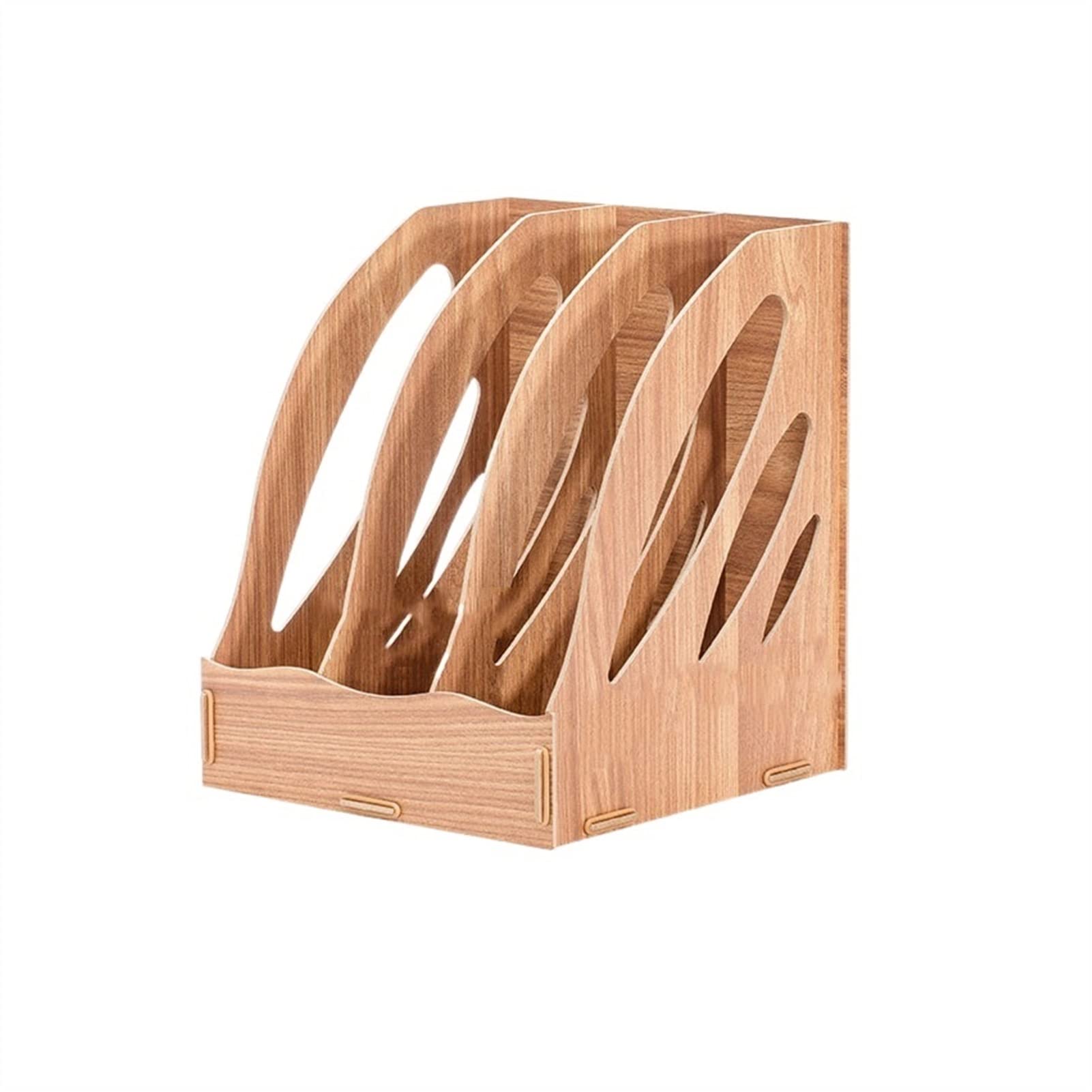 Portadocumenti da Scrivania Scaffale for file in legno, forniture for ufficio Organizzatore da scrivania, grande portata verticale rack for la casa, ufficio, stanza dell'attività, carrozzina Vaschetta