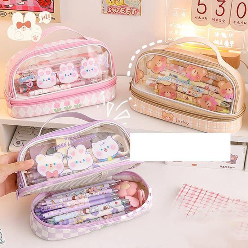 Trousse Kawaii LILOVE - Pochette Mignonne Pour Filles - Grande Capacité - Style Anime