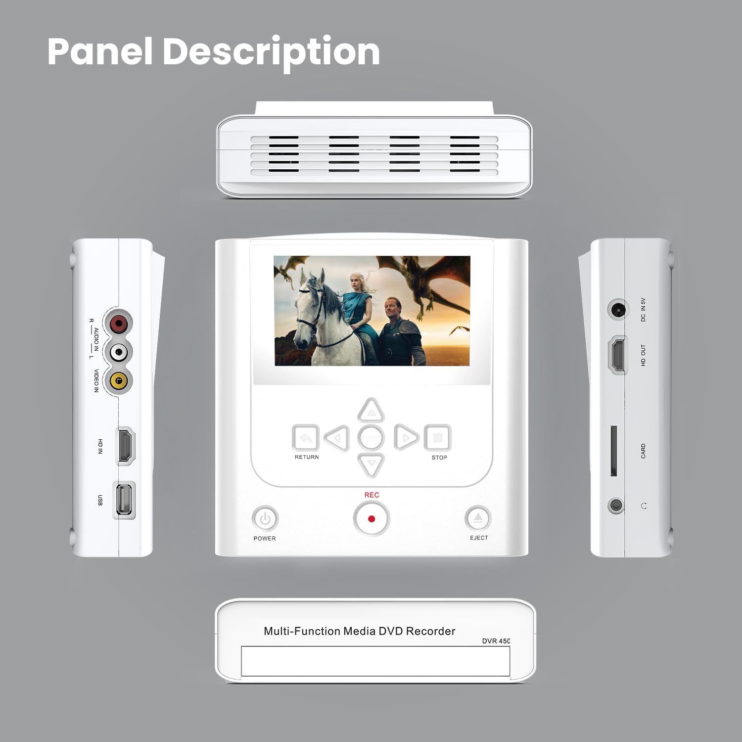 Grabadora de VHS a DVD, máquina convertidora de VHS a DVD, convierte VHS, VCR, videocámara a DVD, USB, tarjeta SD, teléfono inteligente WiFi a DVD, USB, SD, copia de disco duro 【VHS/cintas/reproductor