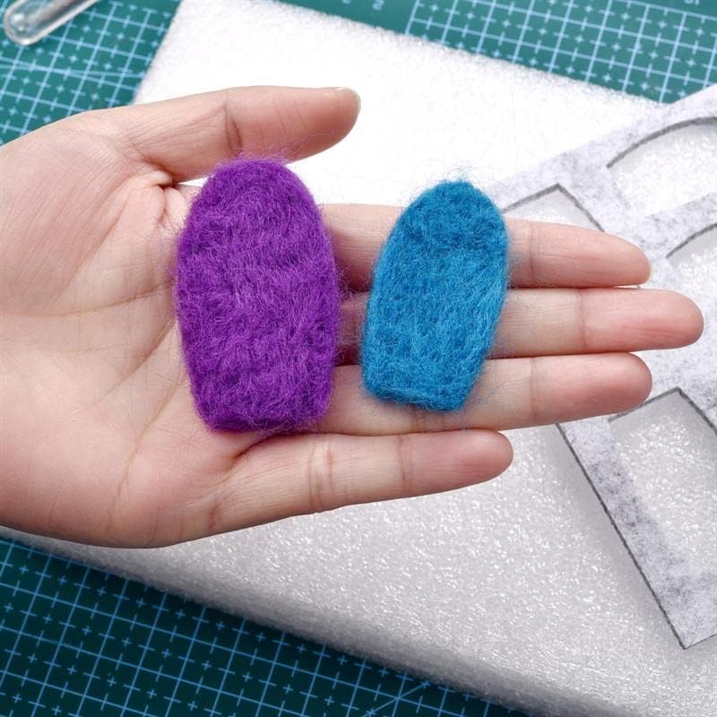 WellieSTR 8pcs/Set Animal Ear Nose Wool Felt Mold Needle Felting DIY Craft Stencil Applique Handicraft Shaping Fabric Materials Accessories