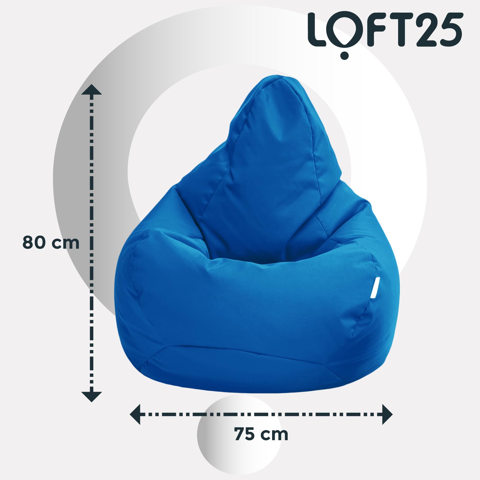 Loft 25 Fauteuil de Jeu Pouf | Siège pour Salon d'Extérieur et d'Intérieur | Résistant à l'Eau | Conception Ergonomique pour Le Soutien du Corps | Durable