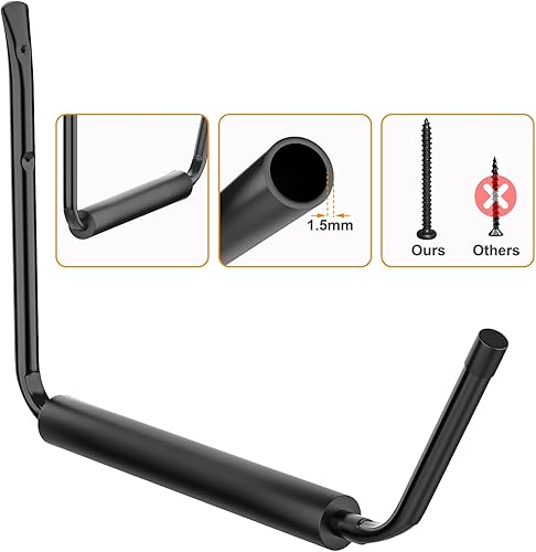 Miniatura 4 de Estante de almacenamiento ligero para kayak, ganchos de kayak de montaje en pared para garaje, perchas de almacenamiento para canoa, tabla de surf,