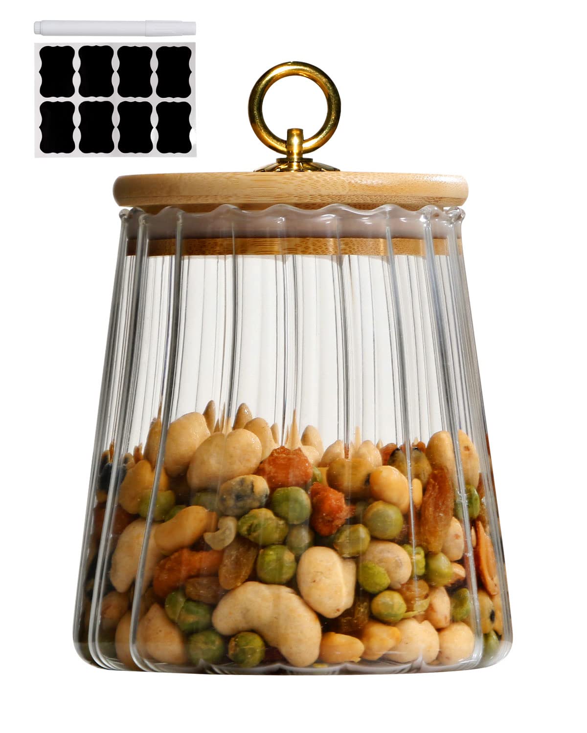 Amazon｜NUTRIUPS ガラス製コーヒーナッツキャニスター 22液量オンス