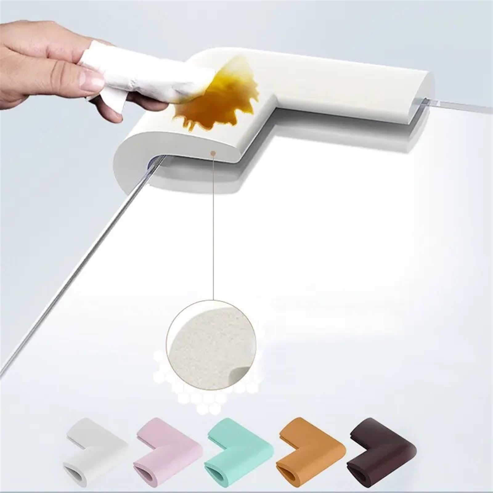 Protectores de Esquinas para mesas, Seguridad Infantil, 10 Unidades, Protectores Suaves para escritorios y Muebles.