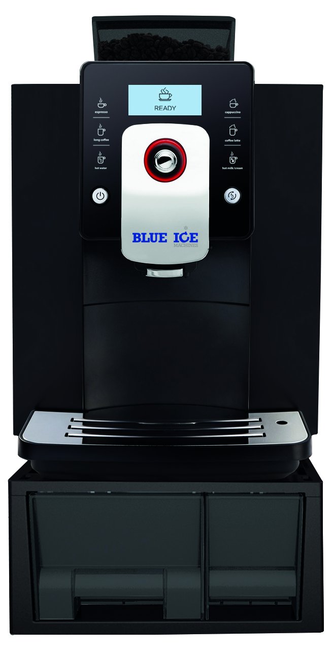 Blue Ice Machines - Azzurri Classico Fully Automatic Bean to Cup Coffee Machine, 1400 W, 19 Bar, Midnight Black