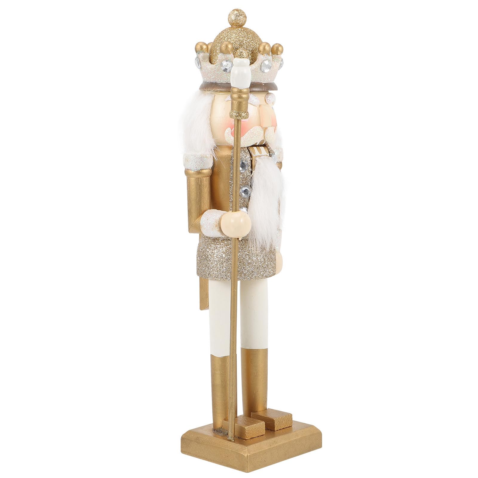 Casse-Noisette soldat en bois dore pour accessoire photo original de jardin