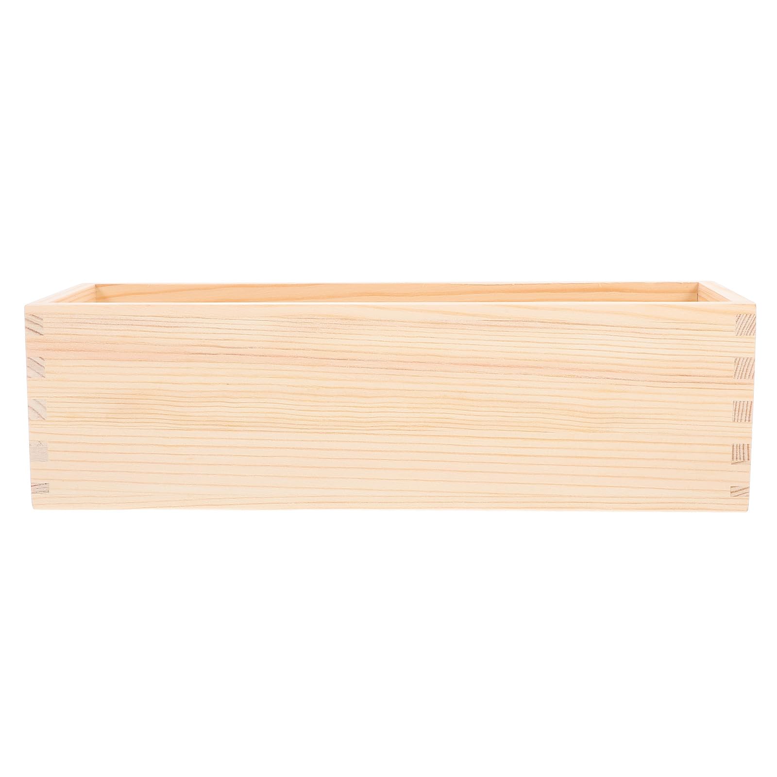 Organizador de cocina de madera caja de almacenamiento para cajones y cubiertos de pino