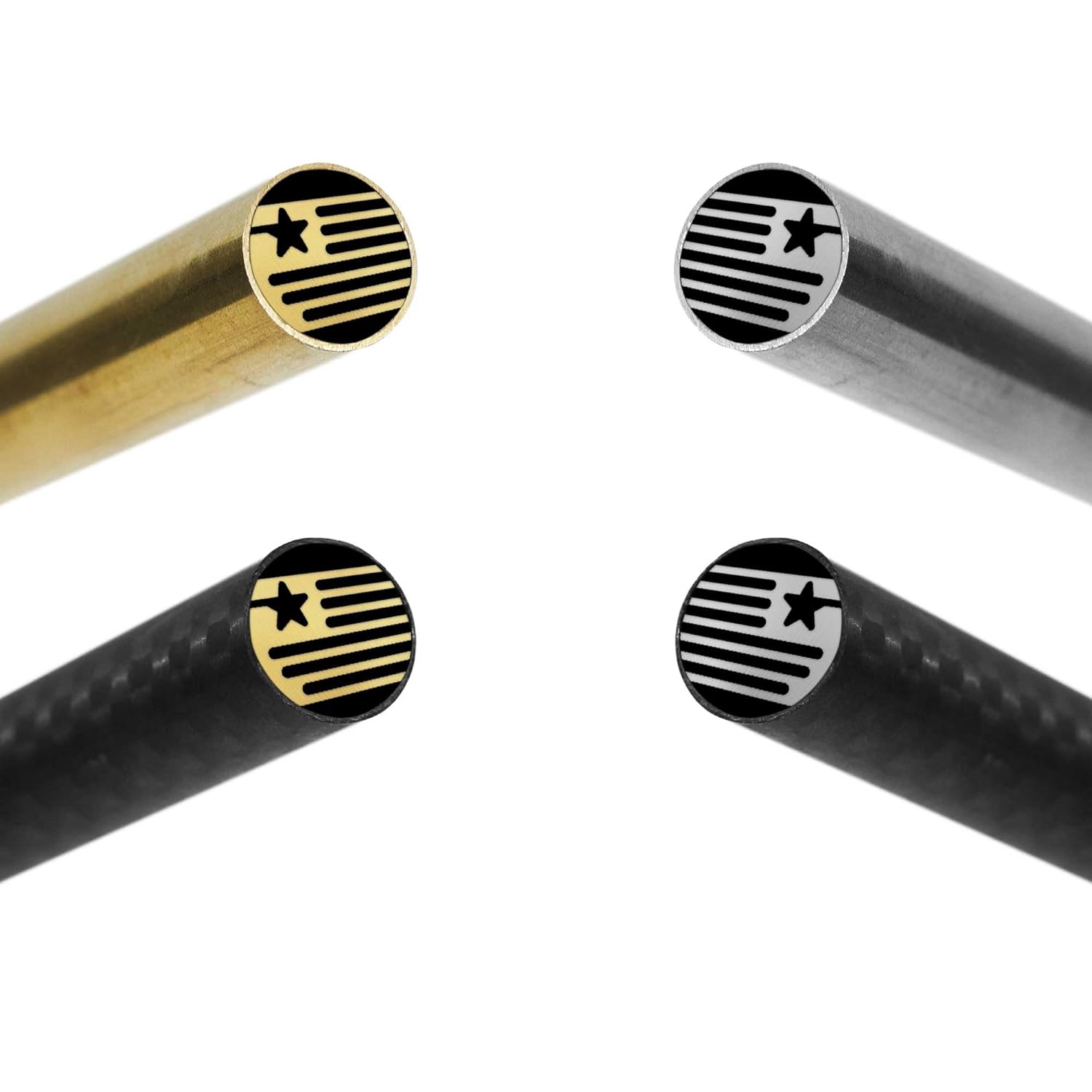 Mosaic Pin for Knife | Decorative Brass Heavy Duty Knife Handle Pins for Fixed Blade Knives | Handmade Pocket Knife Pins Tools (USA Flag, 5/16" (8mm))