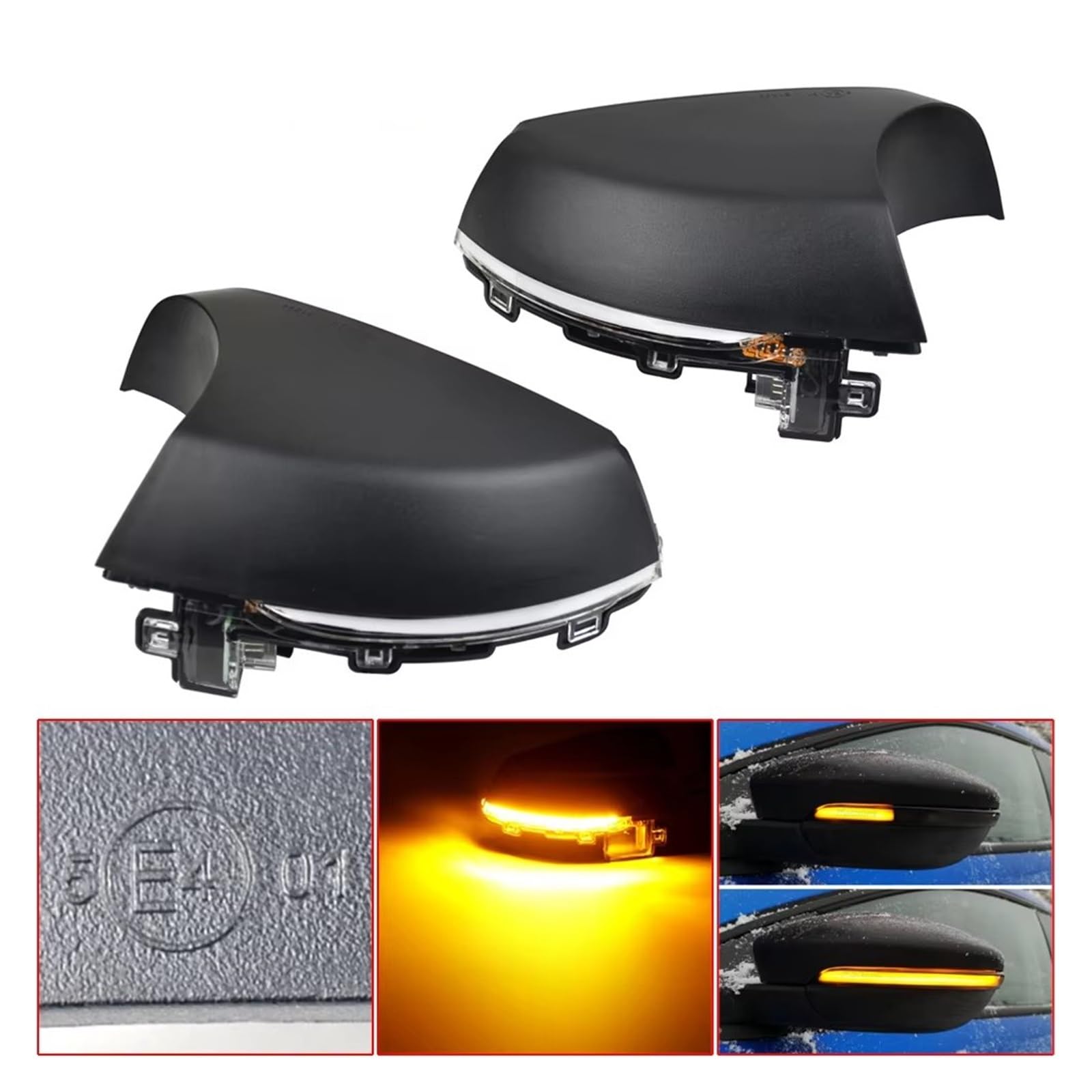 Direzione Dinamico Indicatore Di Direzione Dinamico A LED Specchietto Retrovisore Laterale Lampeggiante Ripetitore 2 Pezzi Per VW Per Polo MK5 6R 6C 2009-2017 Indicatori Direzione(White lens)