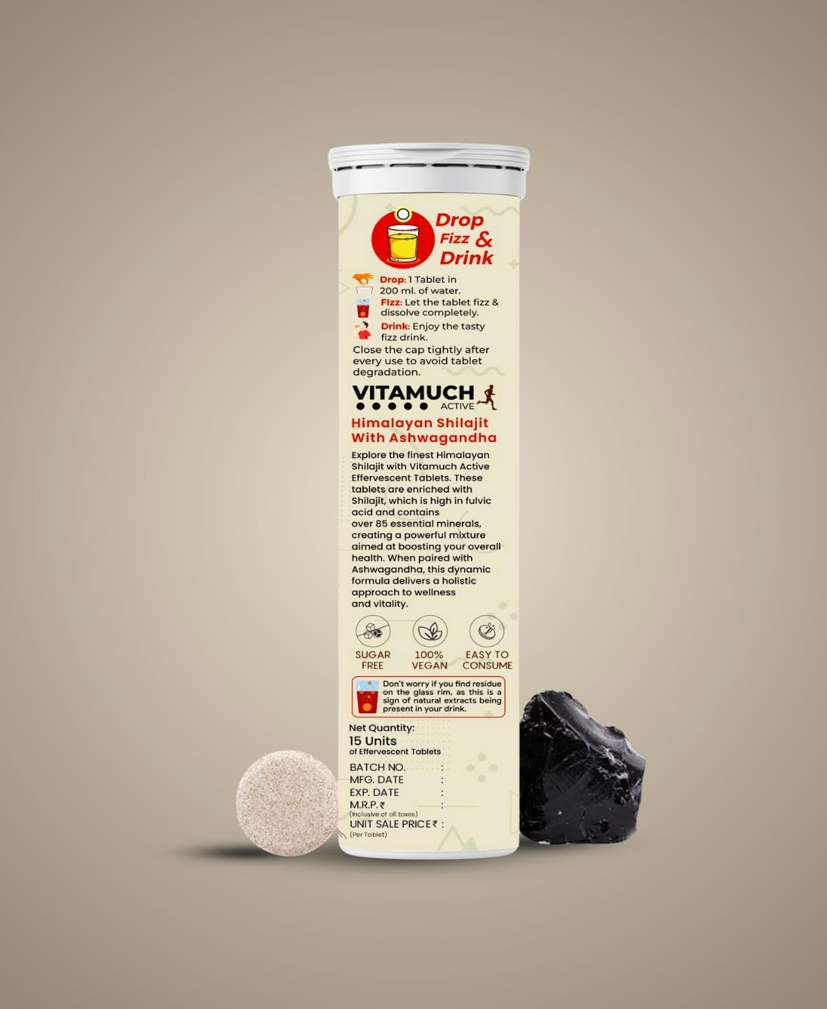 Vitamuch Shiljit originally with Ashwaras, Gokshura and Shakti, Performance and Matter Recovery, Natural Cardamom Taste (15 days (1 pack of 1) -shilit) with Ashwagandha, Gokshura and Safed Musli. Vitamuch Shiljit originally with Ashwaras, Gokshura and Shakti, Performance and Matter Recovery, Natural Cardamom Taste (15 days (1 pack of 1) -shilit) with Ashwagandha, Gokshura and Safed Musli.