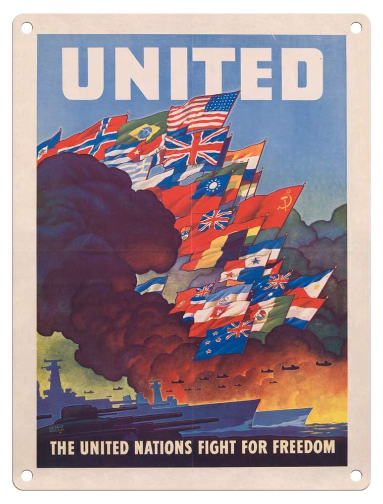 Metal Sign - Official Imperial War Museum (United Nations, 15 x 20 cm)
