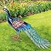 Kircust Metal Peacock Statue for Outdoor Decor - 24