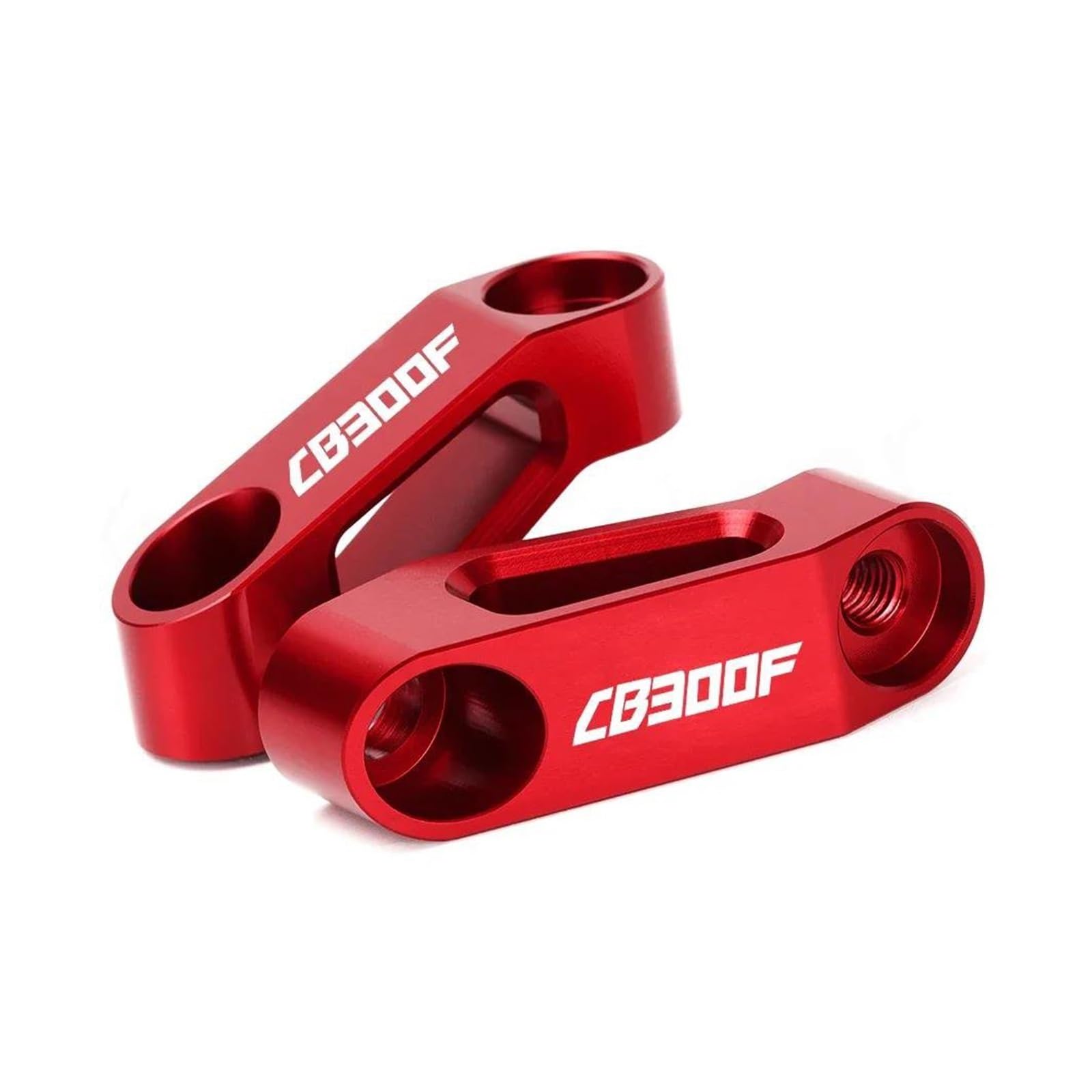 Uchwyt przedłużający Adapter Przedłużający Mocowanie Lusterka Riser Do Motocykli HON&DA CB250F CB300F CB300R CB500F CB 250F 300F 300R 500F(Red 2)