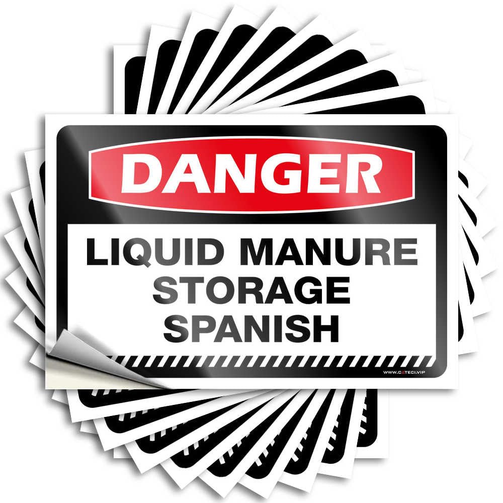 Bumper Bumper Optical Illusion Danger Liquid Manure Storage Spanish for Gamer - Man CABE Decor Easy Peel Removable(6X9CM)