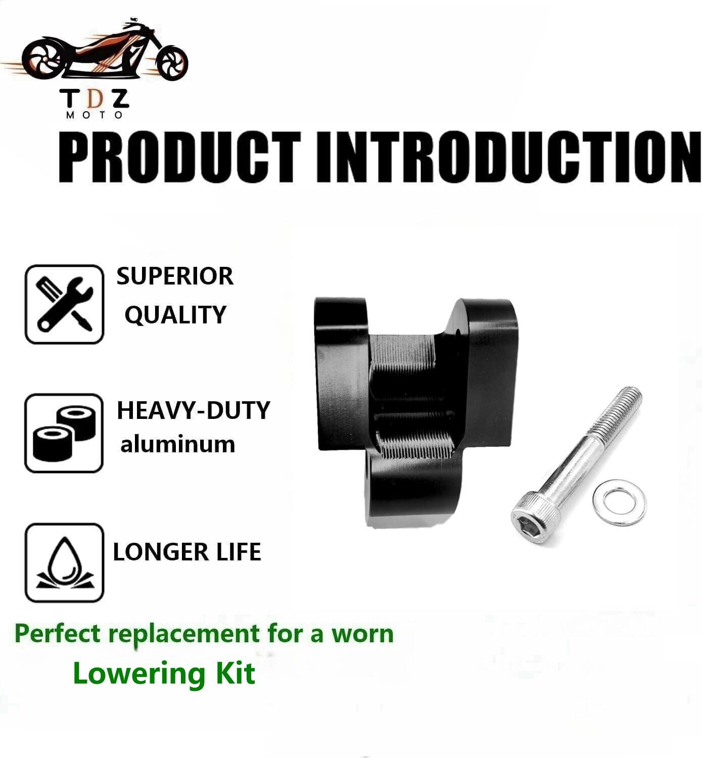 TDZ 1.5'' Inch Lowering Link Block Kit for BMW G310R G310GS G310 2021 2022 2023 2024