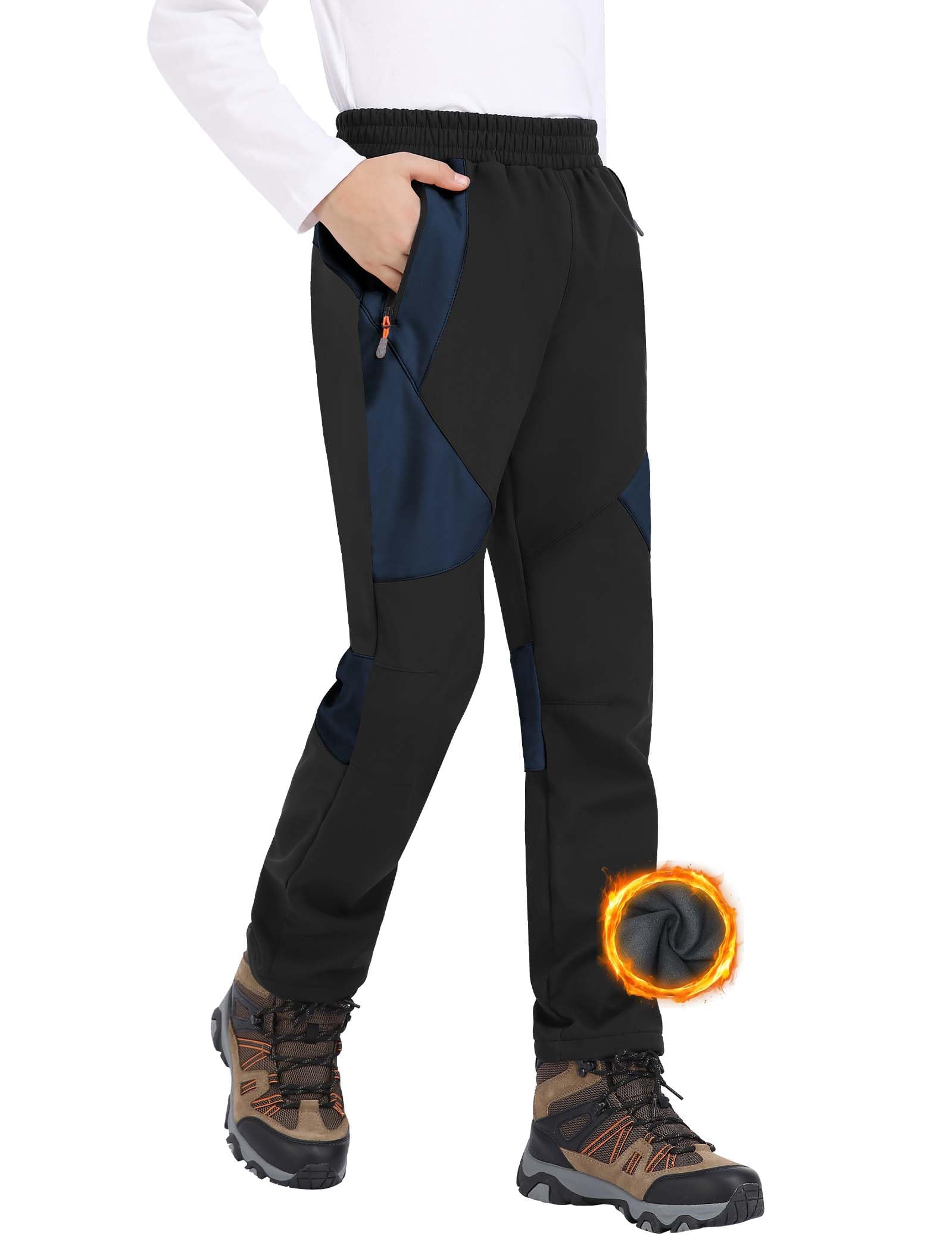 Winterhose Softshellhose Kinder Mit Fleecefutter wasserdichte Outdoor Hose Warm Skihose Wanderhose Jungen