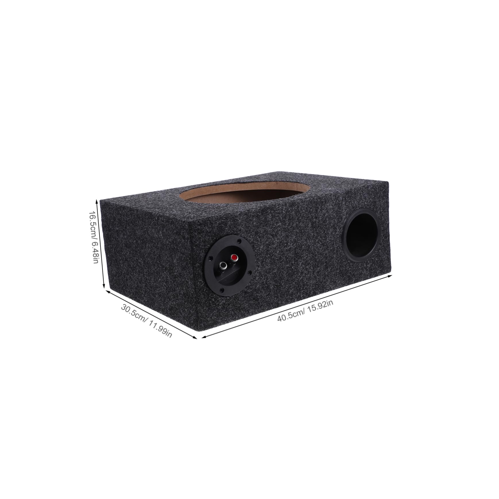 GRIRIW 10 Inch Subwoofer Enclosure Vehicle Subwoofer Box Sub Box Abs Wood Case