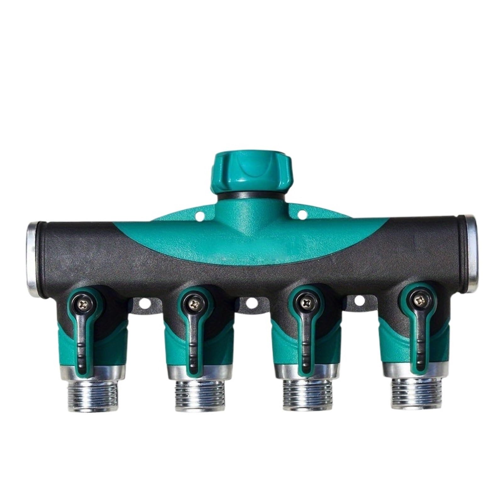 1 pz, regolatore di distribuzione acqua a valvole unidirezionali in lega zinco for irrigazione del prato da giardino, rubinetto for tubi giunzione, piante(One Pass Four Shunt)