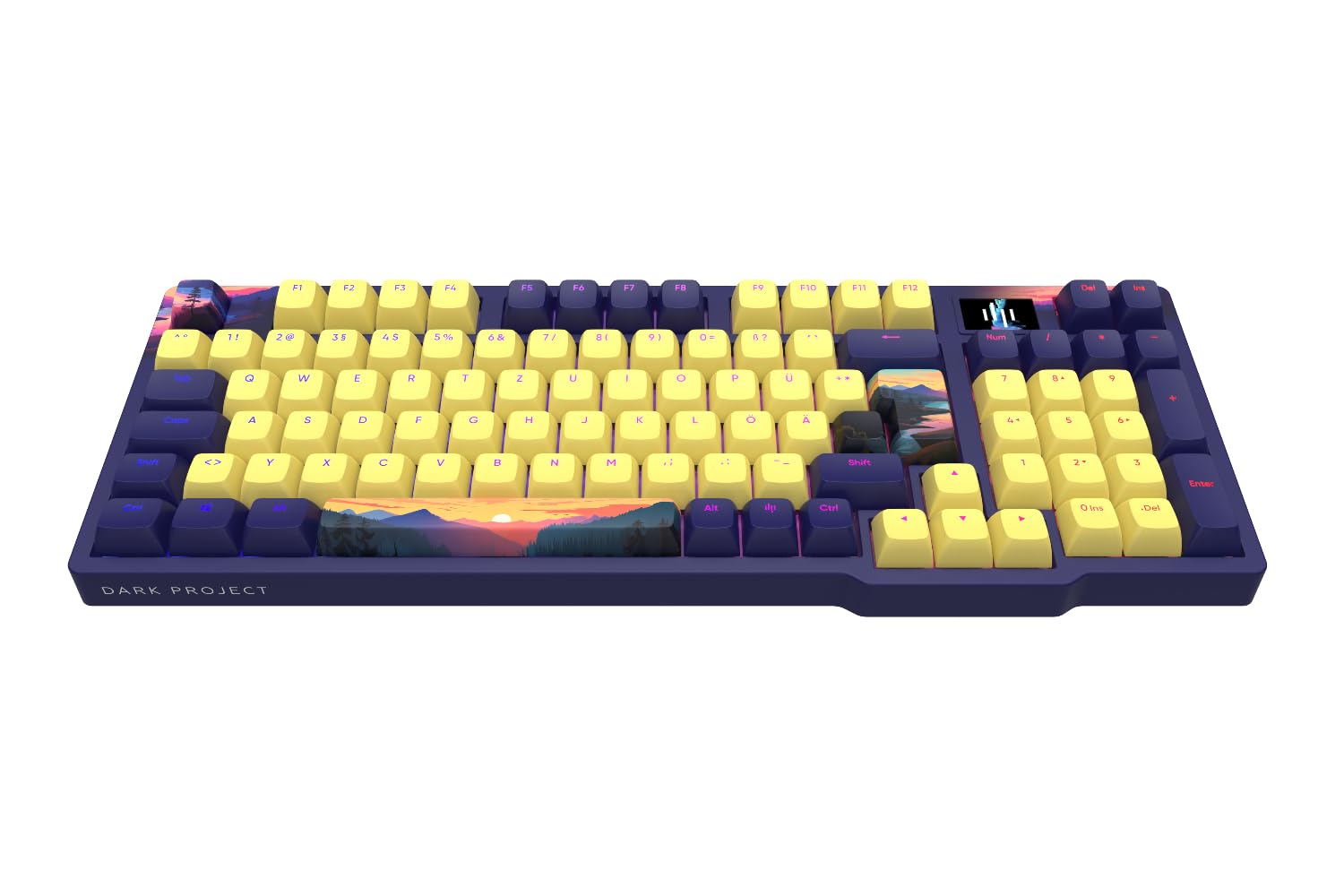 Dark Project - 87 Ink Gaming Toetsenbord, TKL, 87 toetsen, G3MS Sapphire Mechanische schakelaars, Vette Stabilisatoren, Aanpasbare RGB Backlight, USB Bedraad Toetsenbord, Wit