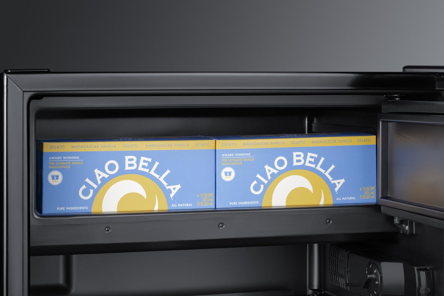 Summit CT66BK2SSRS 24” Wide Adjustable Under Counter Refrigerator-Freezer 4.9 cu.ft. Made in Europe with Automatic Defrost Operation, Reversible Stainless-Steel Door, Black Interior (Right Hand Door) on Fridge.com