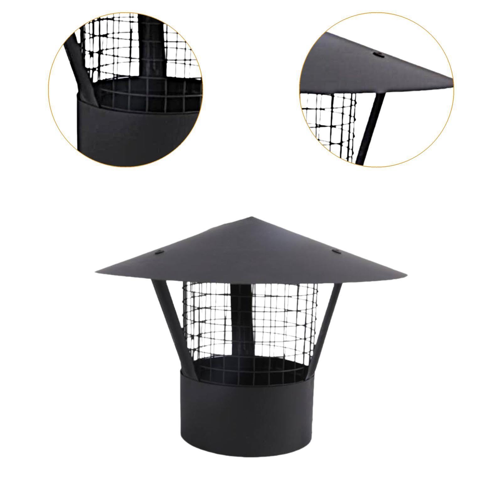Cubierta de ventilación para chimenea de acero inoxidable, Apto para tubería de 200 mm
