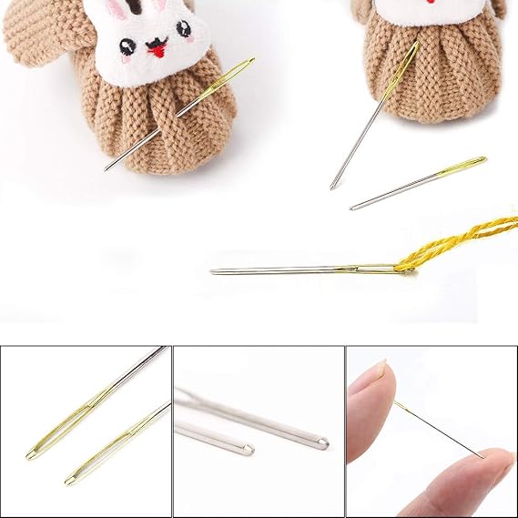 Wonvoc 12 Pieces Bookbinding Kit with Bone Folder, Awl, Waxed Thread, Needles, Leather Awl Kit for DIY Book Binding, Journal Making, Leather Craft