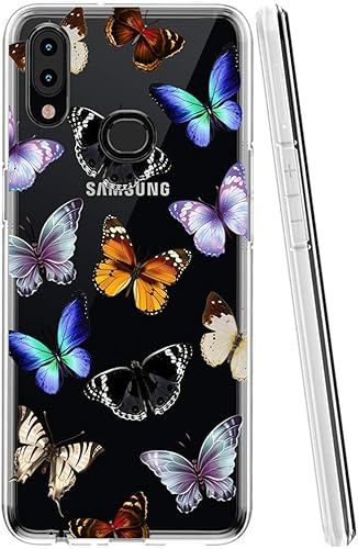 Miniatura 3 de Funda para Galaxy A10S, para Samsung A10S, funda transparente y flexible de TPU de silicona suave de goma suave para Samsung Galaxy A10S Butterfly