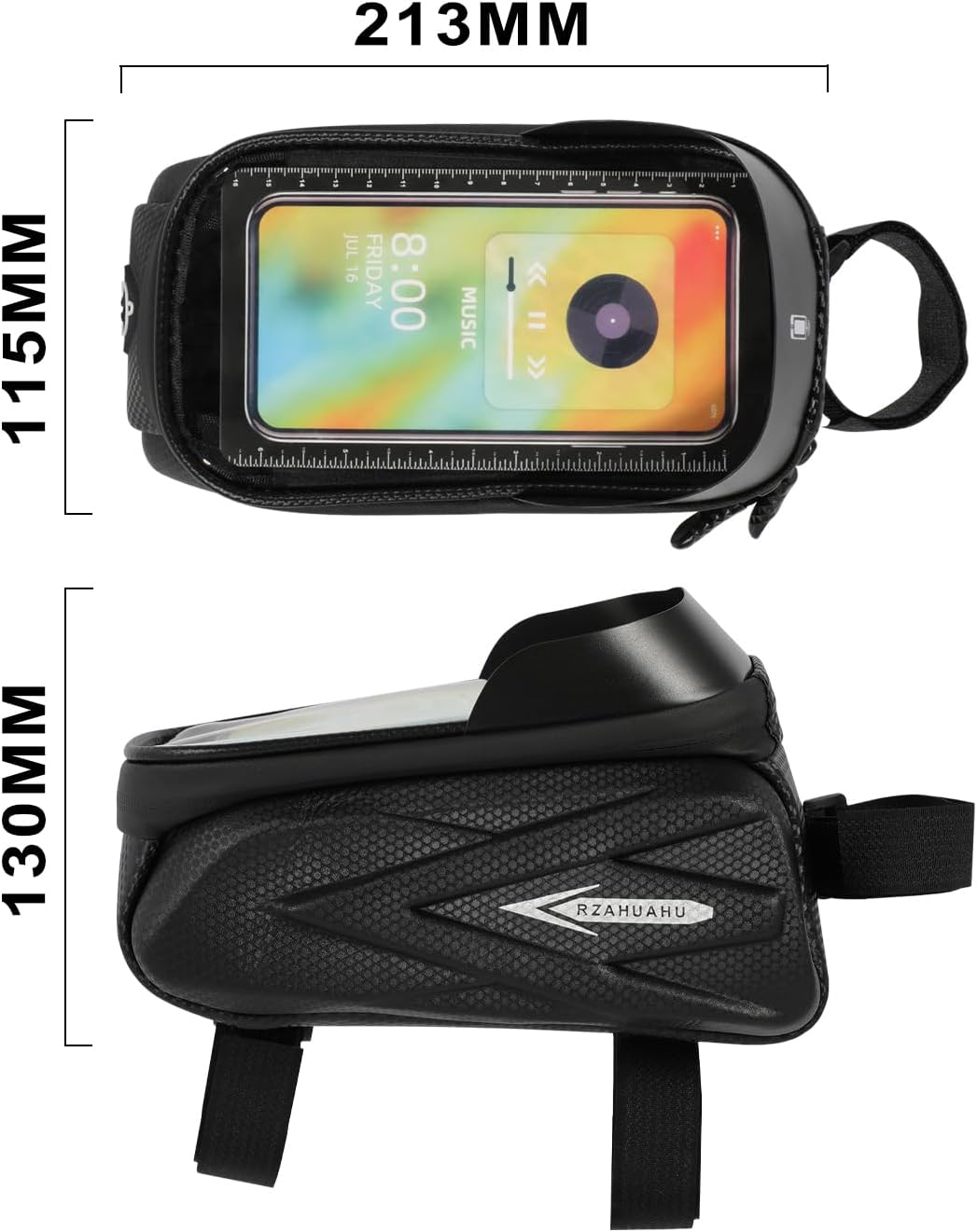 Motorcycle Frame Bag For Macfox, E-Bike Phone Holder Bag Hard Shell Waterproof For Macfox X1 X2 E-Bike Electric Bike Fat Tire Ebike
