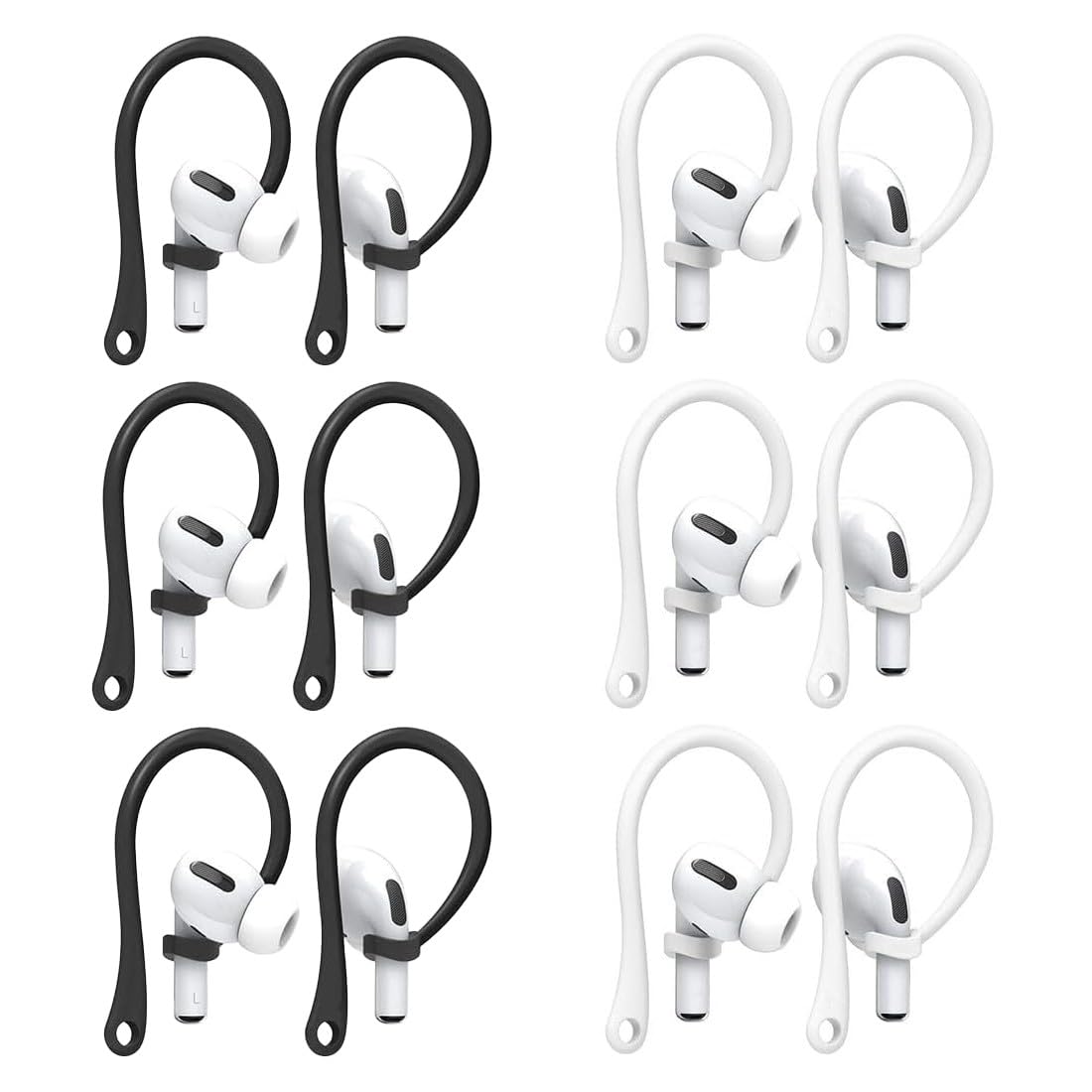Ganci per Orecchie Anti-Smarrimento Gancio Anticaduta per Auricolari Bluetooth Compatibili AirPods 3 4 Sicuro Regolabile