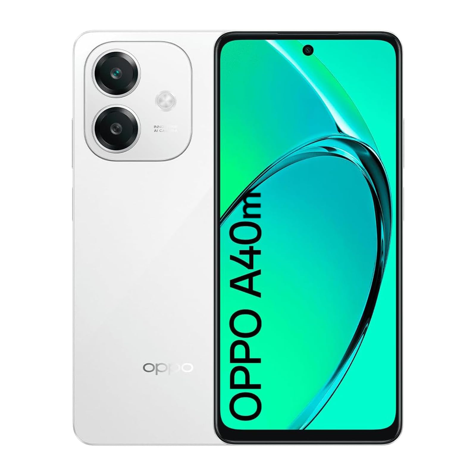 OPPO A40m 8+256GB, Sbloccato Android Smartphone, Telefono Cellulare, LCD da 6,67" 90Hz, SUPERVOOC 45W, Batteria 5100mAh, AI Fotocamera 50MP, Snapdragon 6s 4G Gen1, Splash Touch, NFC, Dual SIM, Bianco