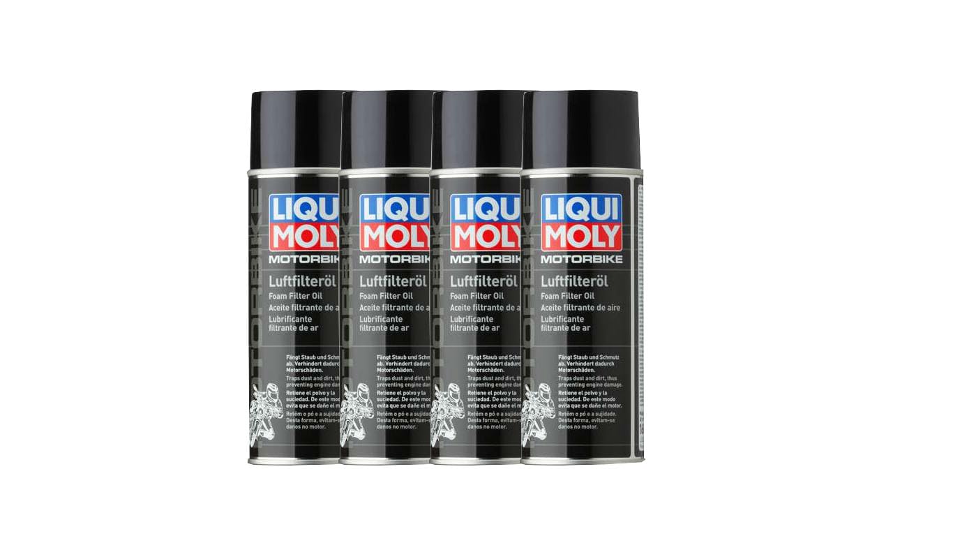 Liqui Moly 4X 1604 Motorbike Luft Filter Öl Spray Luftfilteröl Motorrad 400ml