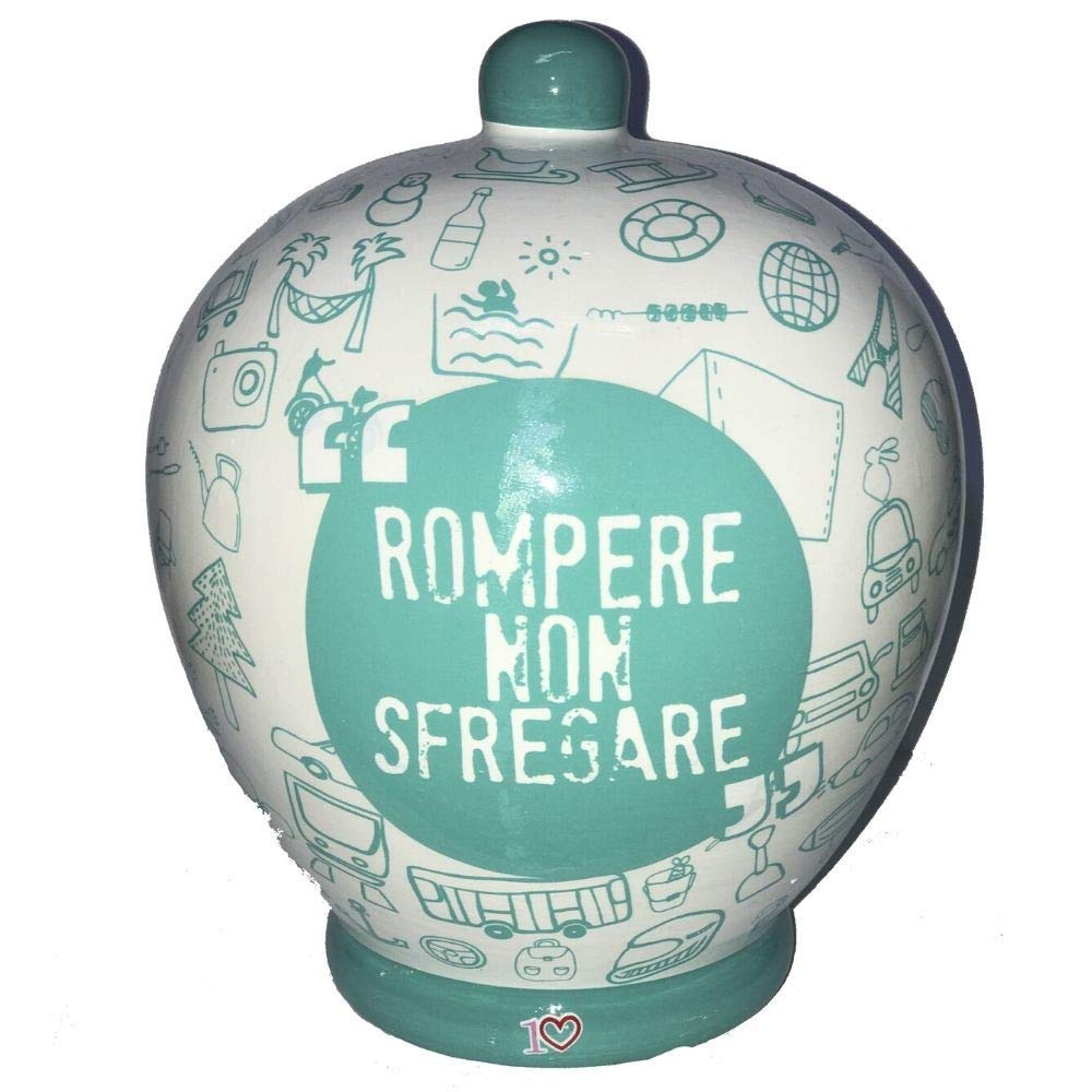 OSAMA Salvadanaio Artigianale Ceramica Terracotta Taglia unica per Bambini e Giovani Adulti, Tutti, Regali