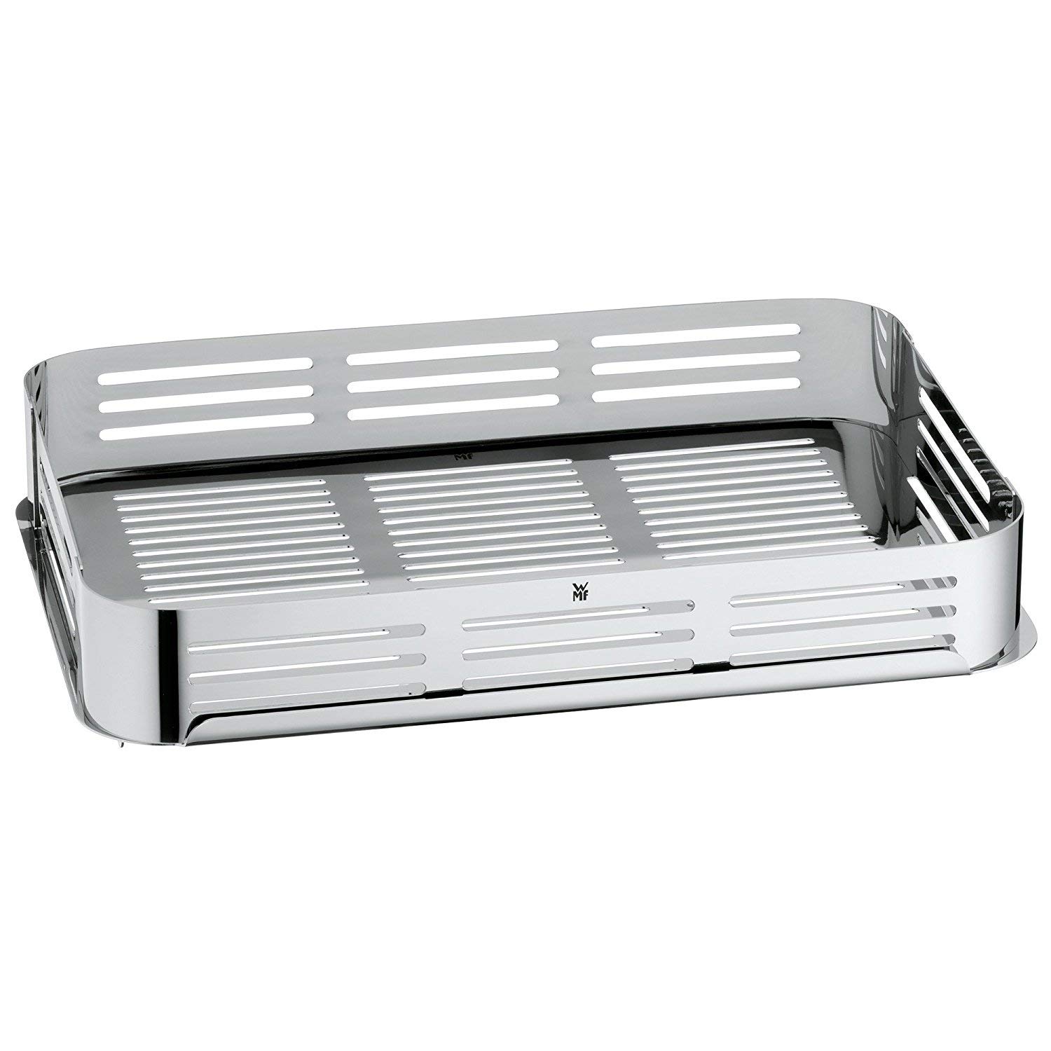 WMF Vitalis Aroma - Pentola a vapore, a induzione, 41 x 27 x 10 cm, teglia da 6,5 l, pinza da servizio, coperchio in vetro, bordo in silicone, termometro, casseruola in acciaio inox Cromargan non