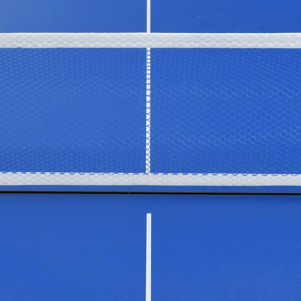 Mangloder - Tavolo da ping pong pieghevole con rete, 152 x 76 x 66 cm, blu, arrotolabile, livellamento gambe regolabile, per interni ed esterni, facile da trasportare, robusto, per tempo libero