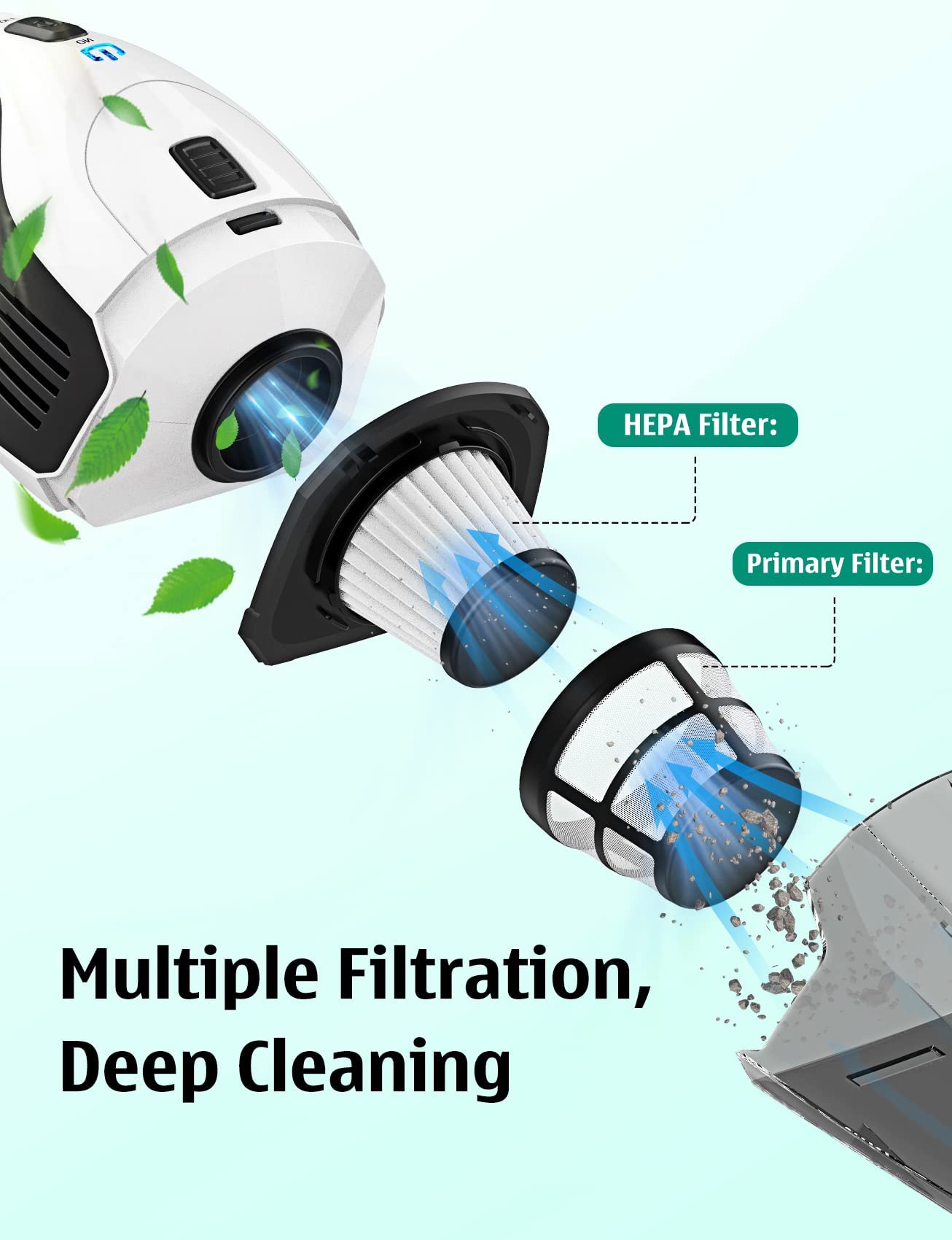 Buy Handheld Vacuum Cordless, Strong Suction Handheld Vacuums Wall