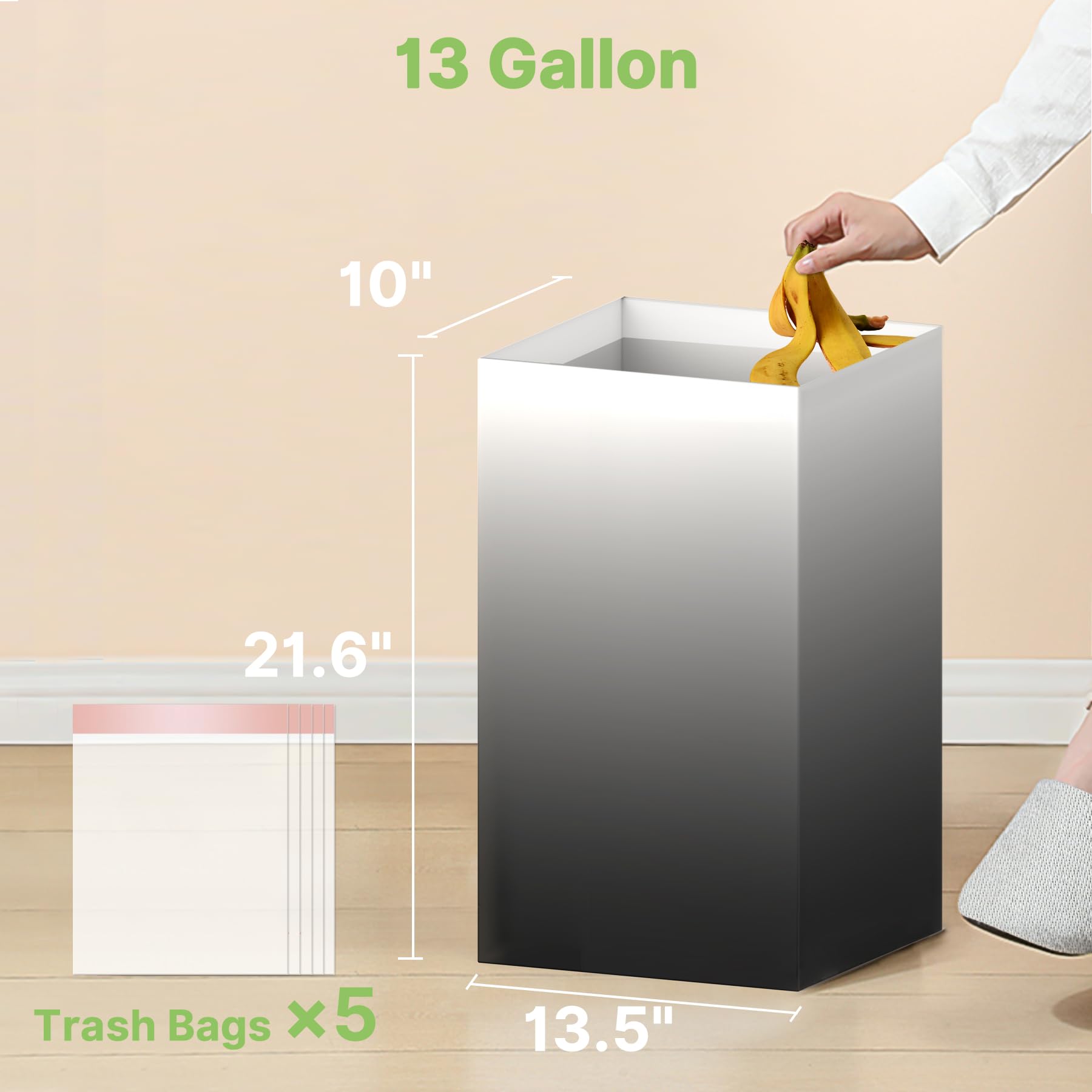 Waterproof Garbage Bins 4 Pack 30 Gallon Disposable Trash Cans - Extra ...