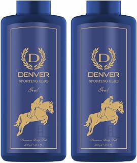 DENVER Goal Talc - 300GM Each (Pack of 2) | Scented Talcum Powder for Men Price In India