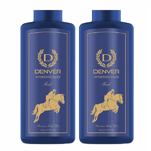 DENVER Goal Talc - 300GM Each (Pack of 2) | Scented Talcum Powder for Men