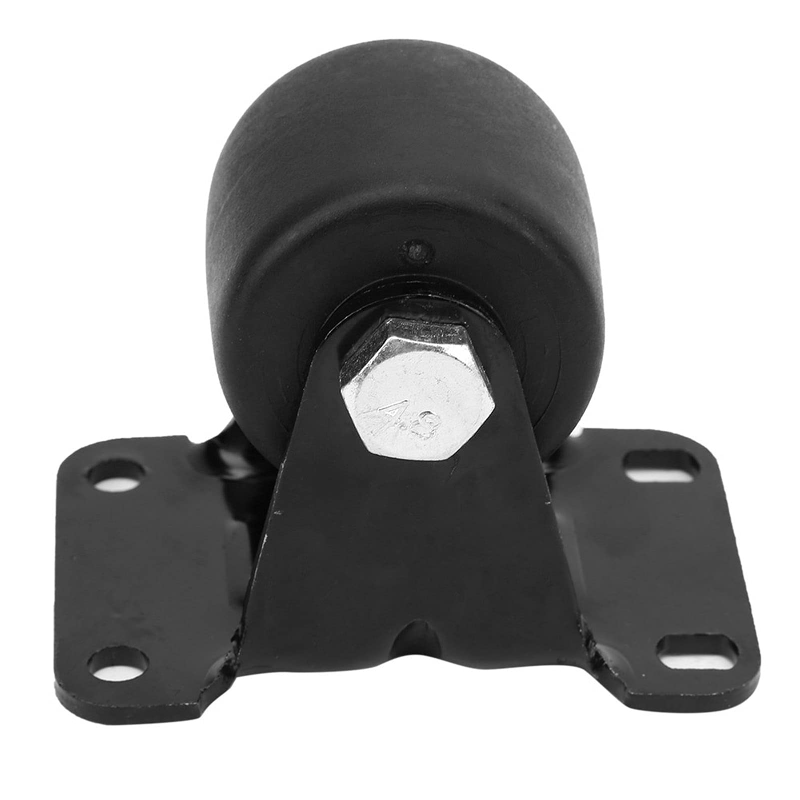 Set di 4 ruote piroettanti, fisse e girevoli, da 2 pollici in nylon con piastra superiore in metallo e baricentro basso, ideali per carrelli ristorante, tram e veicoli leggeri.