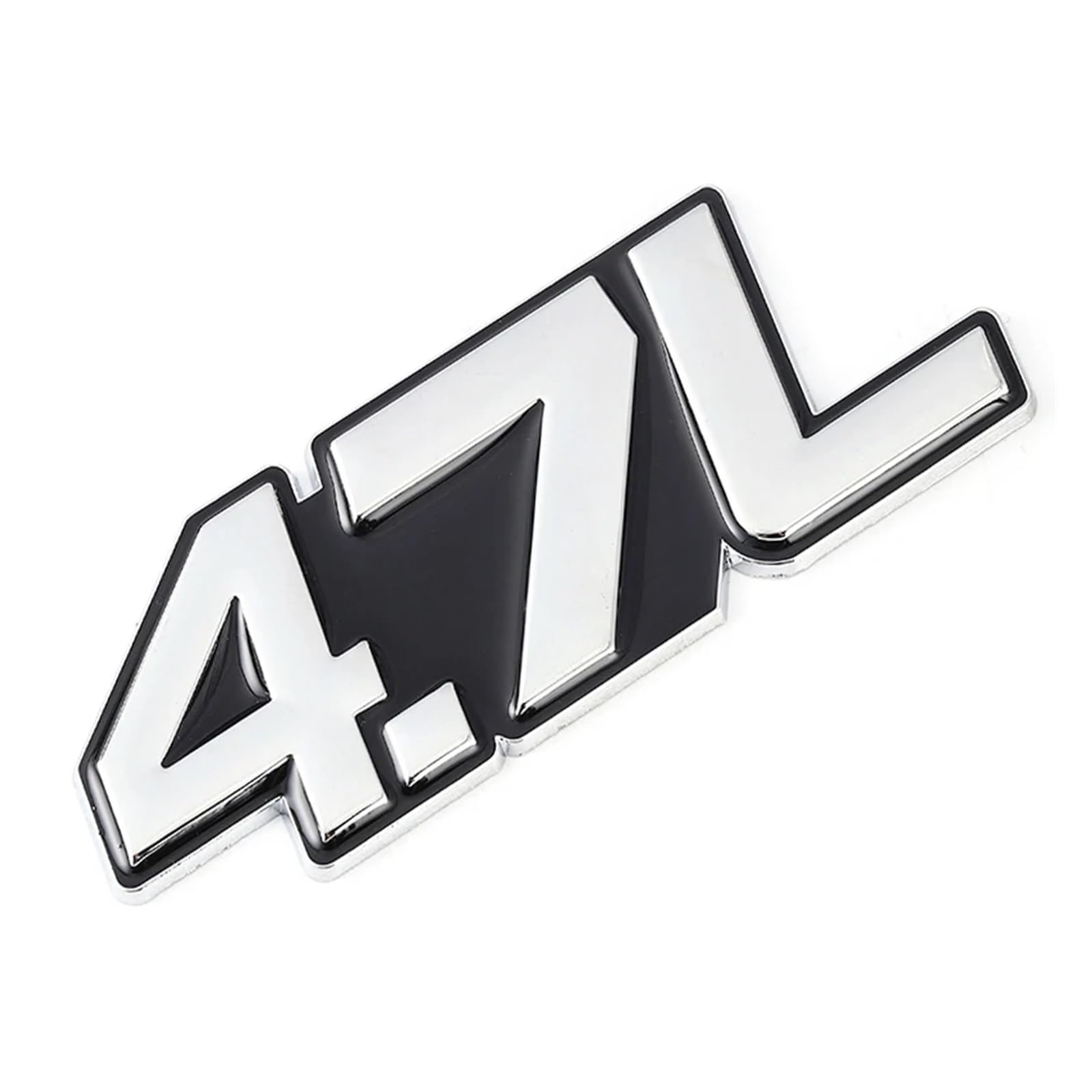 OVARIA 3D Metal 4.0L 4.6L 4.7L 5.0L 5.7L 6.0L 6.2L 6.4L 7.0L Car Sticker Rear Trunk Emblem Badge Decals Fit For BMW Fit For Audi Fit For Honda Fit For Mazda Fit For Toyota(For 4.7L Sticker)