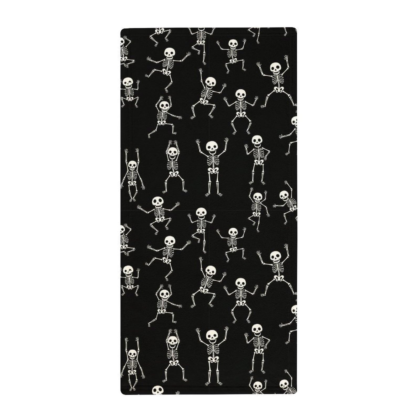 Anceky Quick-Dry Luxury Bath Towels, Cute Skull Skeleton Dancing Black Ultra Soft Hand Towels for Gym, Pool, Spa & Hotel Bathroom Essentials
