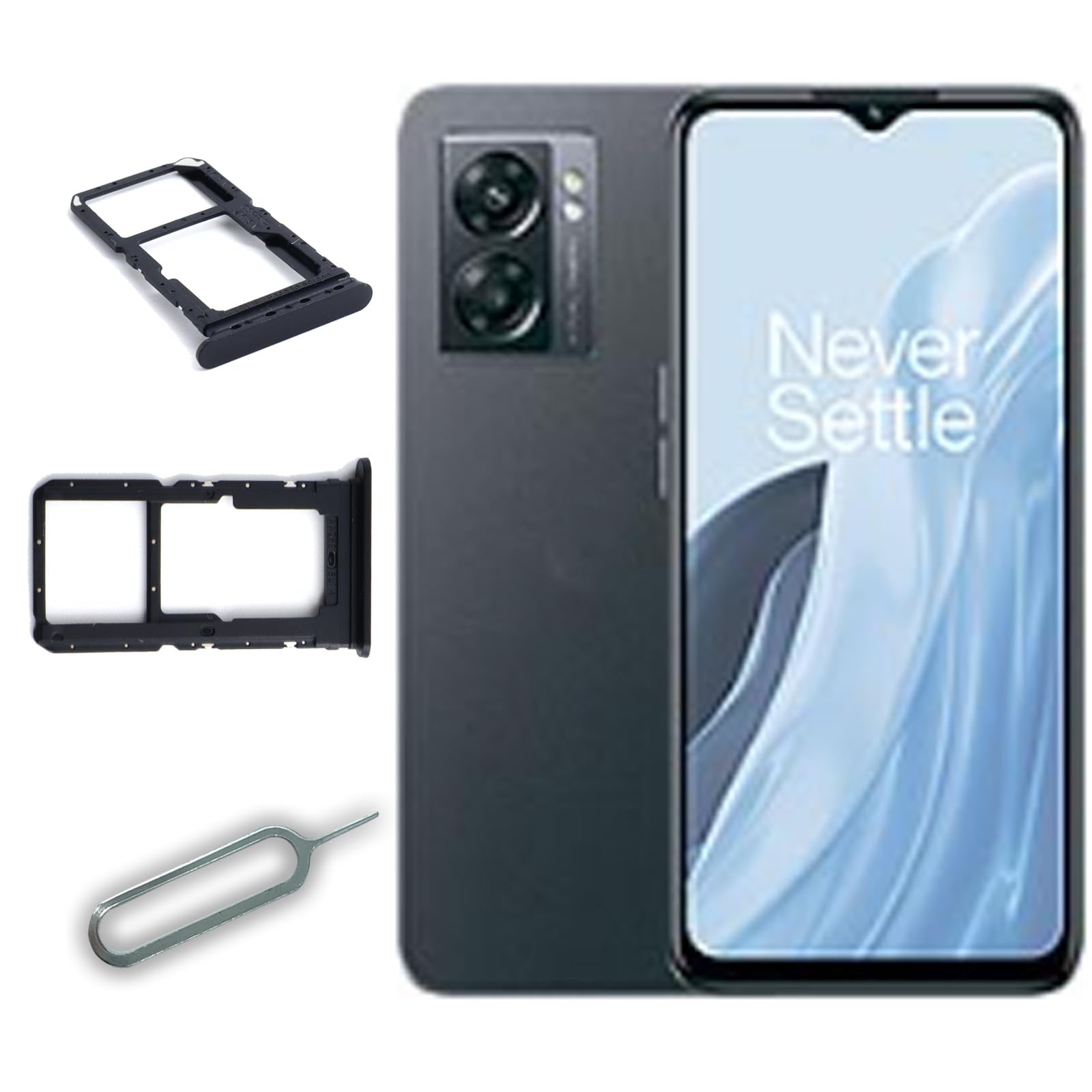 Avvood Sim Card Tray Holder for OnePlus Nord N300 CPH2389 SIM Micro SD Card Tray Holder Slot Pin Replacement Black