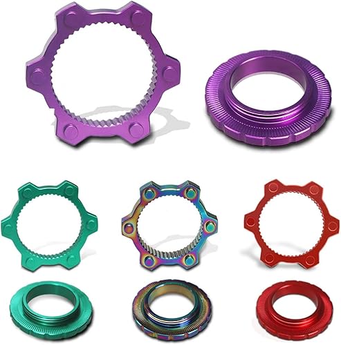 Miniatura 3 de Adaptador de bloqueo central para cubo de bicicleta, aleación de aluminio, adaptador de disco de rotor de 6 pernos, bloqueo central de freno,