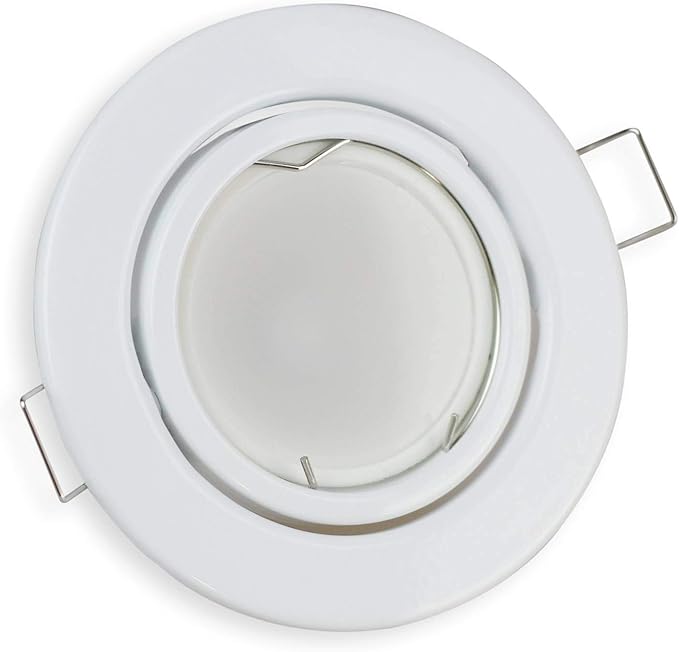 Trano 6x LED-inbouwspots wit rond 5 watt warm wit 230V supervlak - Inbouwlichtwartel en dimbaar - 65mm boorgat inbouw - spotplafonds - spotjes plafondinbouwarmatuur