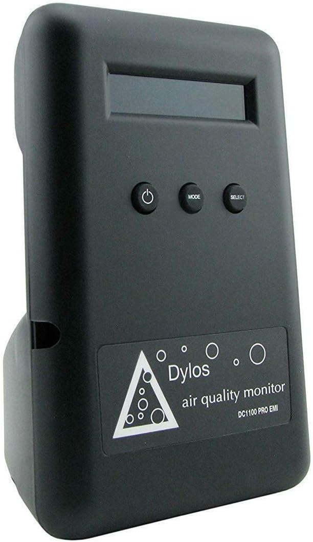 Dylos DC1100 Pro EMI Air Quality Monitor for Air Purifier, Indoor Air Quality Monitor, Dylos Particle Counter, Digital LCD Display, Three History Viewing Options,Multiple Modes.