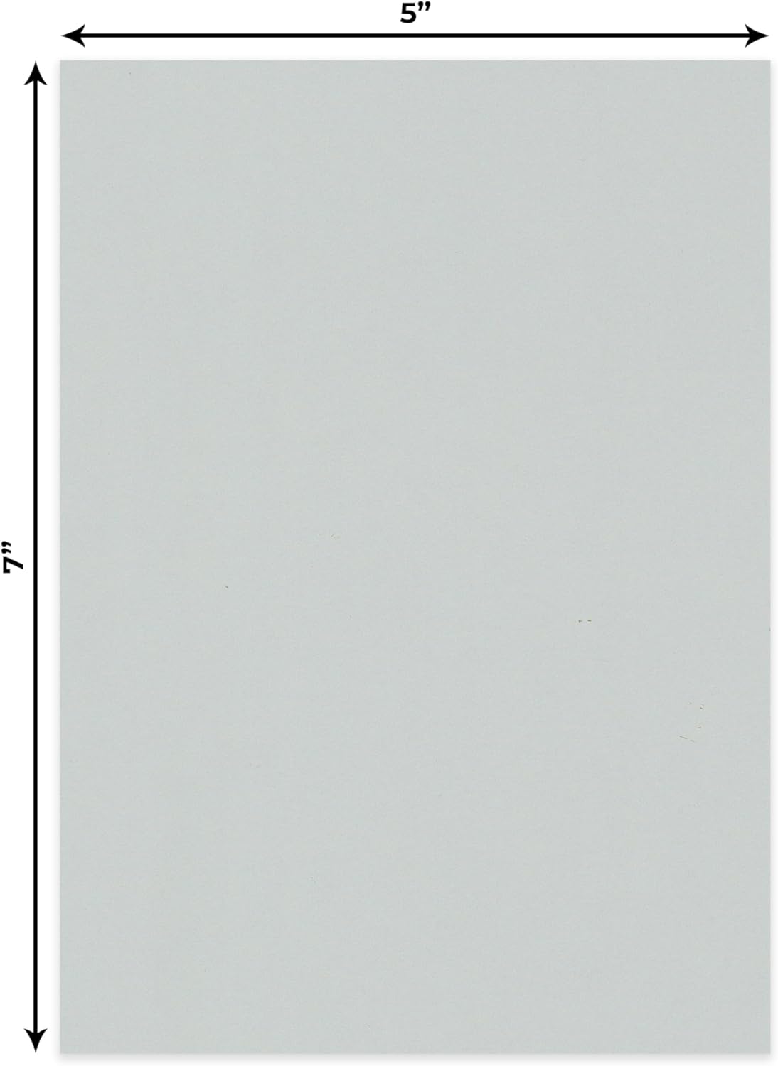 Light Grey 5x7 Backing Board - Uncut Photo Mat Board (10-Sheets)